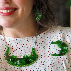 A Crocodile Named Growl Necklace^Erstwilder New
