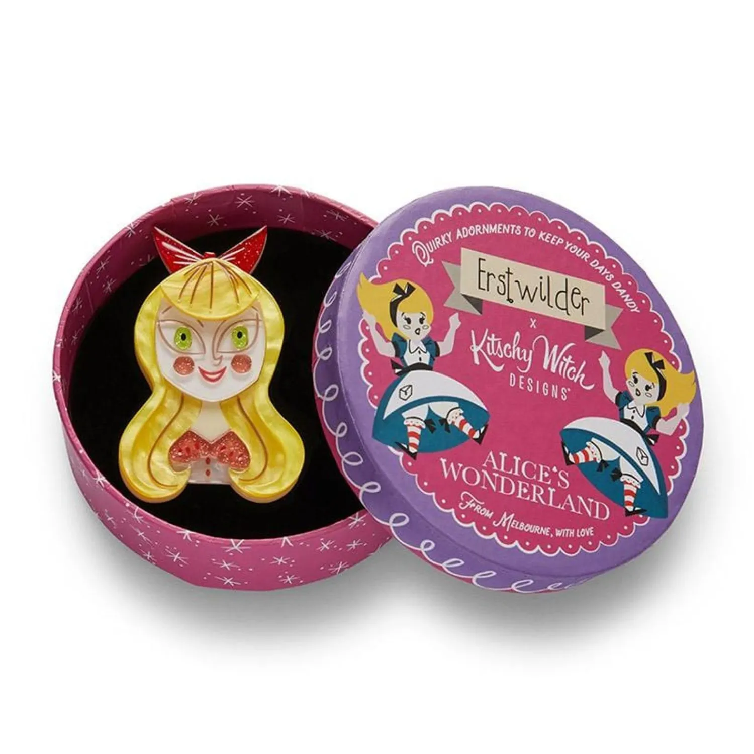 A Curiouser & Curiouser Alice Brooch^Erstwilder Clearance