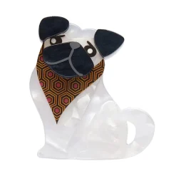 Adoring Polly Pug Mini Brooch^Erstwilder New