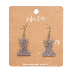 Angel Glitter Drop Earrings - Silver^Erstwilder Hot