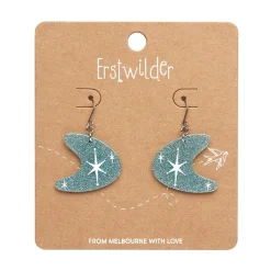 Atomic Boomerang Glitter Drop Earrings - Blue^Erstwilder Best