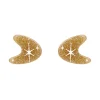Atomic Boomerang Glitter Stud Earrings - Gold^Erstwilder Hot