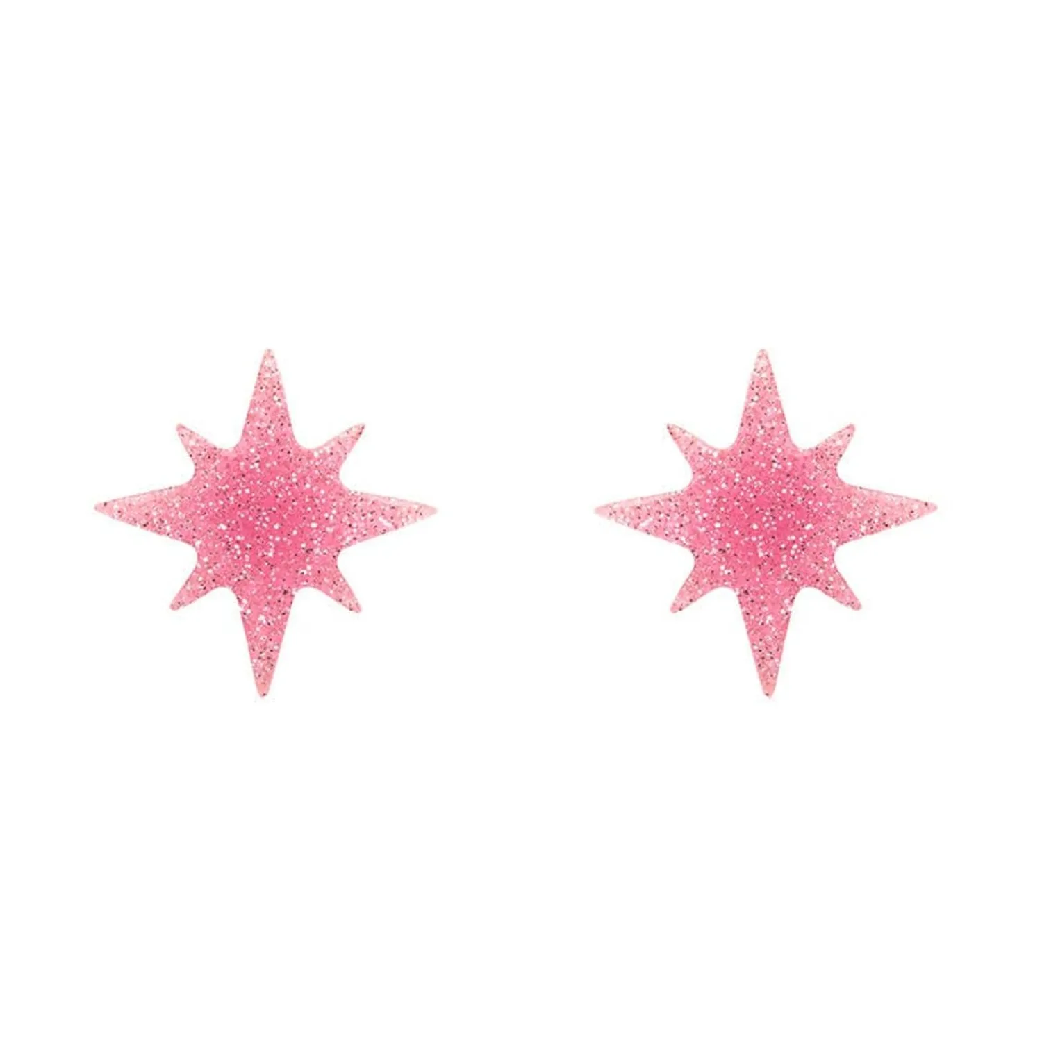 Atomic Star Glitter Stud Earring - Pink^Erstwilder Online