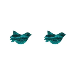 Bird Ripple Glitter Resin Stud Earrings - Green^Erstwilder Hot