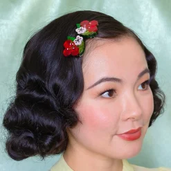 Blossoming Cherries Hair Clips Set - 2 Piece^Erstwilder Discount
