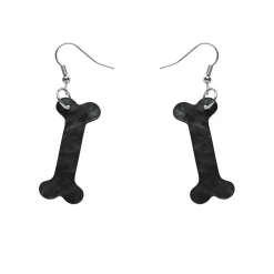 Bones Ripple Resin Drop Earrings - Black^Erstwilder Discount