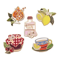Botanical Fruit Enamel Pin Pack - 5 Piece^Erstwilder Outlet