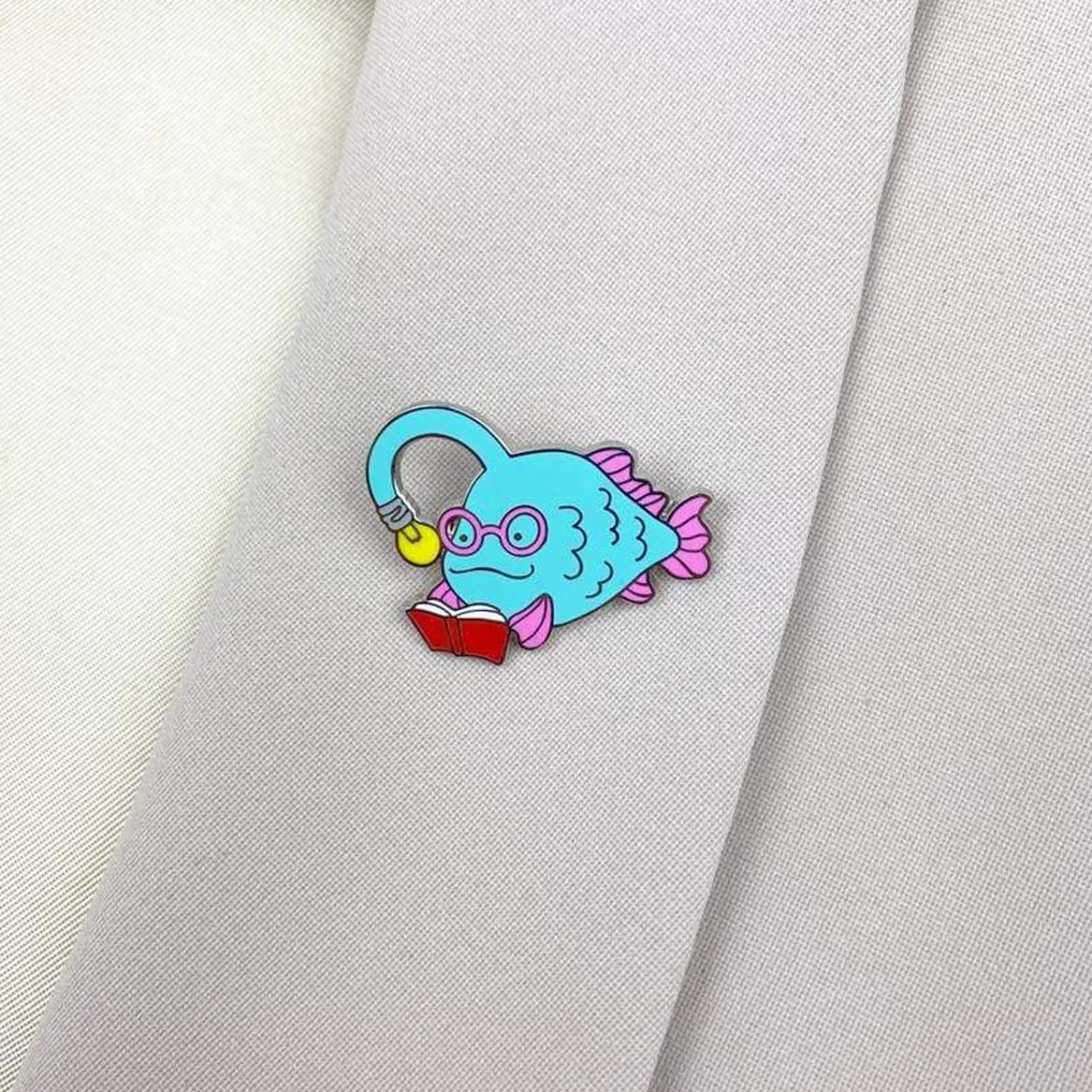 Bright-Eyed Bibliophile Enamel Pin^Erstwilder New