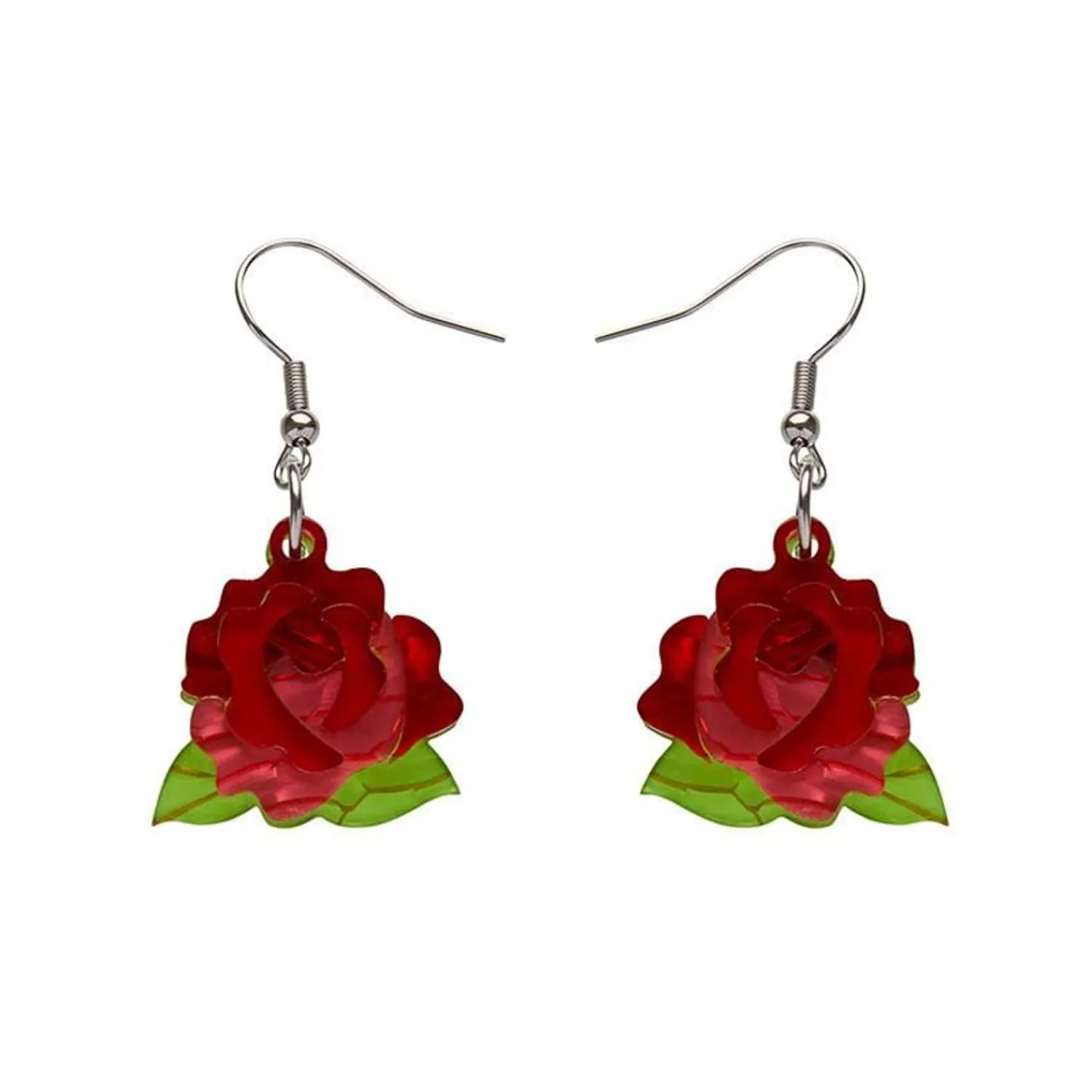 Budding Romance Rose Drop Earrings^Erstwilder Clearance