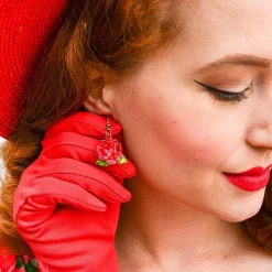 Budding Romance Rose Drop Earrings^Erstwilder Clearance