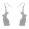 Bunny Glitter Resin Drop Earrings - Silver^Erstwilder Online