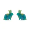 Bunny Mottled Resin Stud Earrings - Green^Erstwilder Clearance