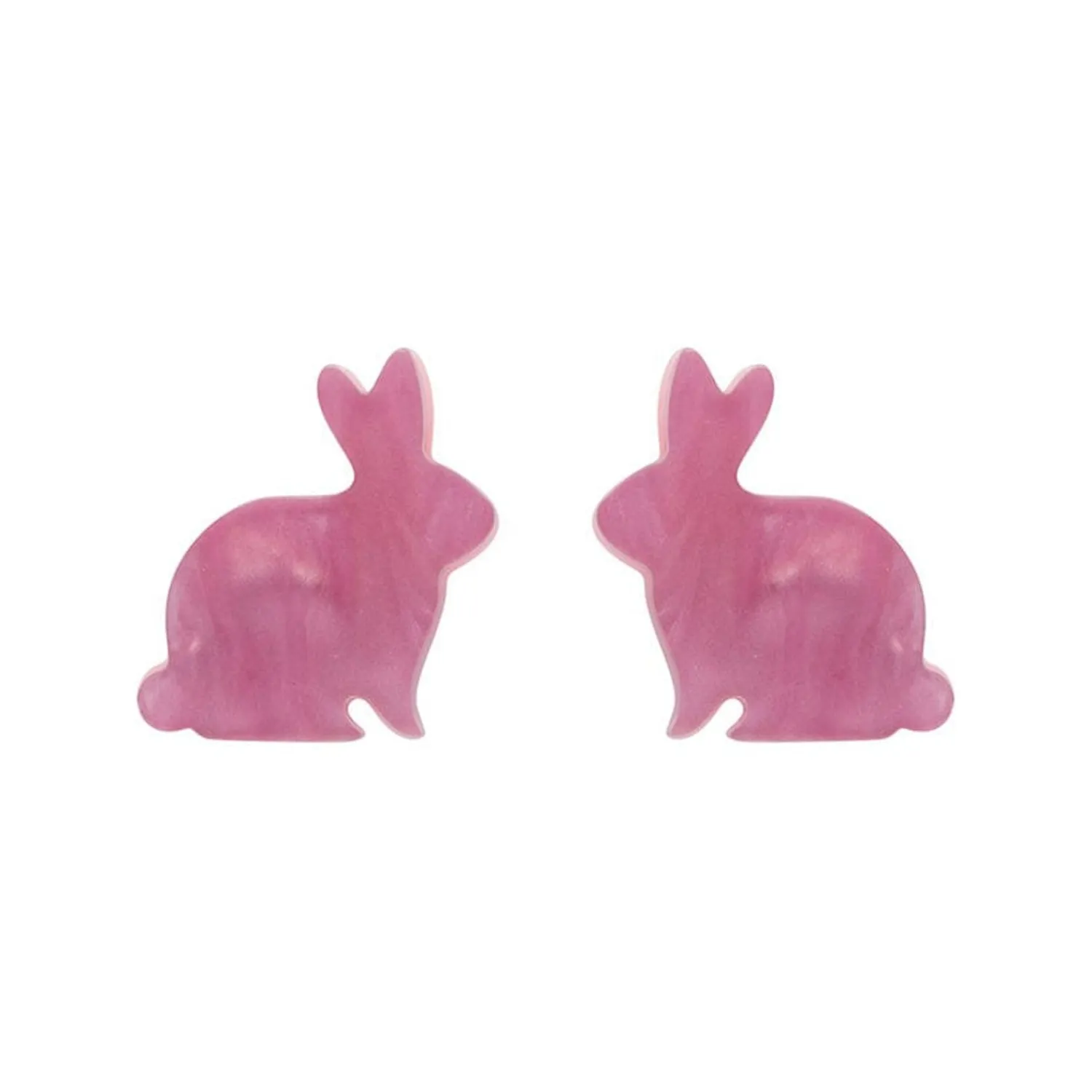 Bunny Ripple Resin Stud Earrings - Mauve^Erstwilder Outlet