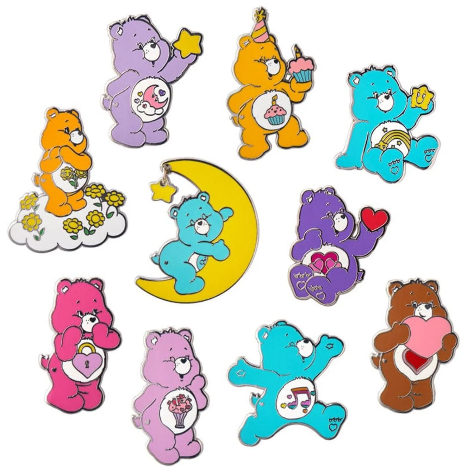 Care Bears Enamel Pin Pack - 10 Piece^Erstwilder Sale