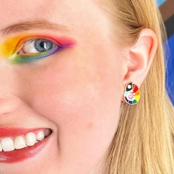 Carmel'S Colourful Chameleon Enamel Stud Earrings^Erstwilder Clearance