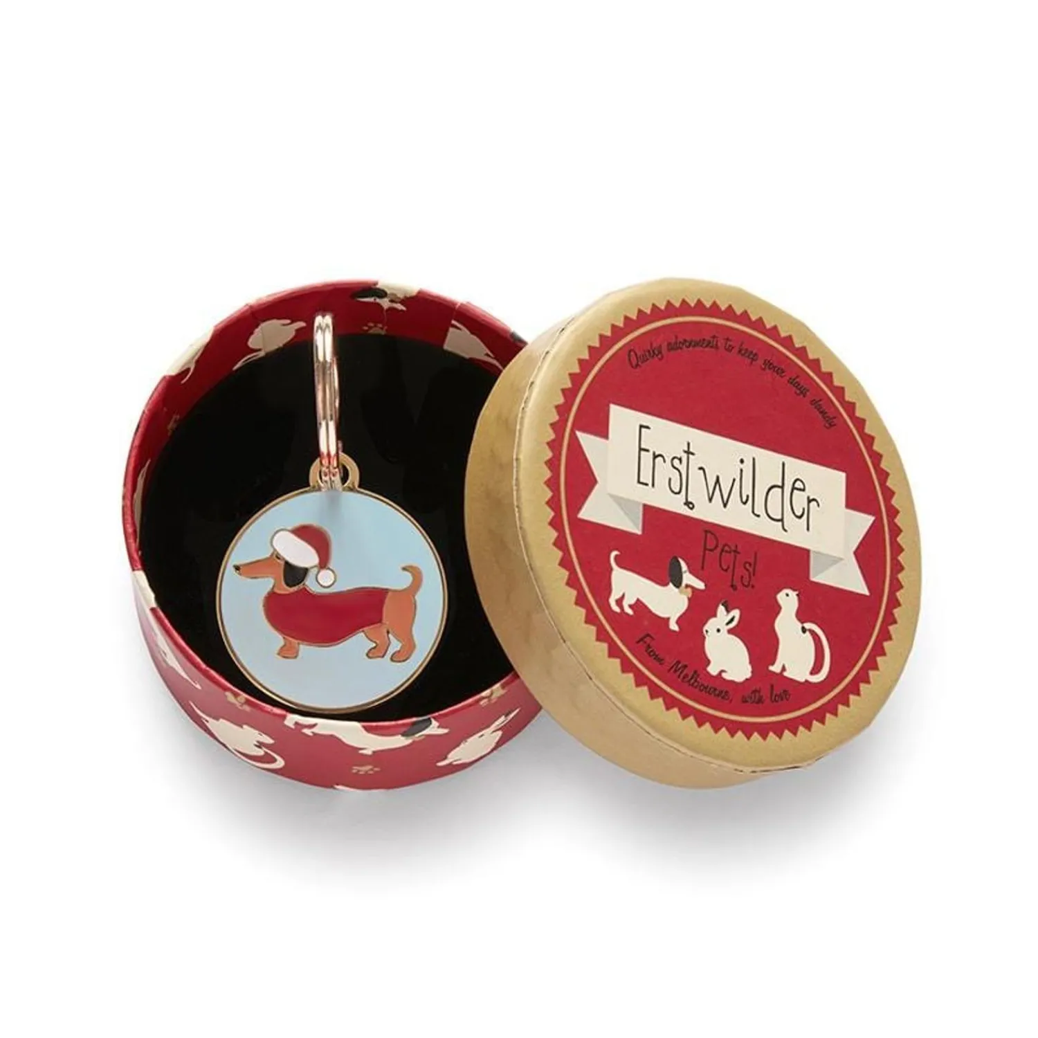 Christmas Spiffy Enamel Pet Charm^Erstwilder Outlet