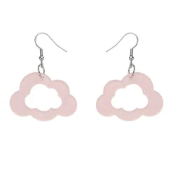 Cloud Glitter Resin Drop Earrings - Pink^Erstwilder Online
