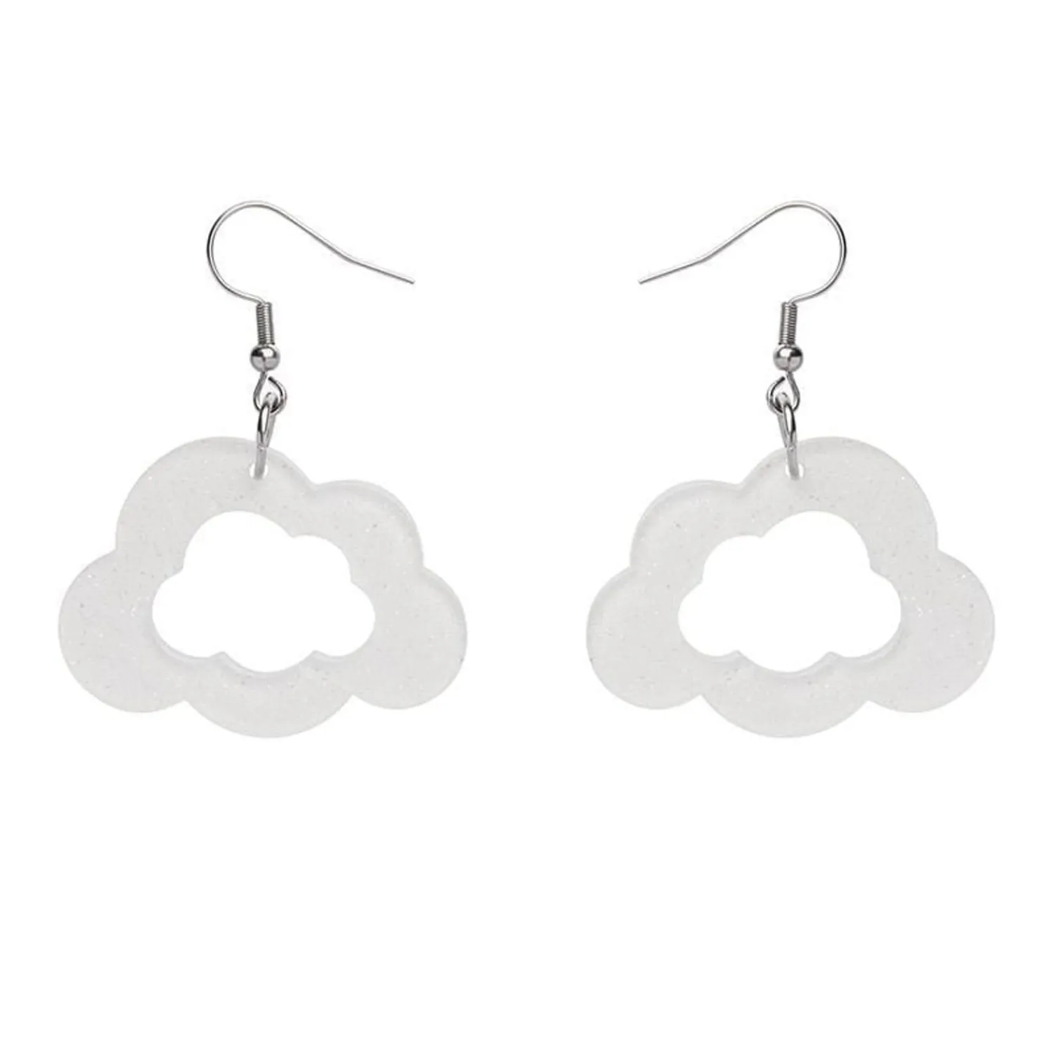 Cloud Glitter Resin Drop Earrings - White^Erstwilder Discount