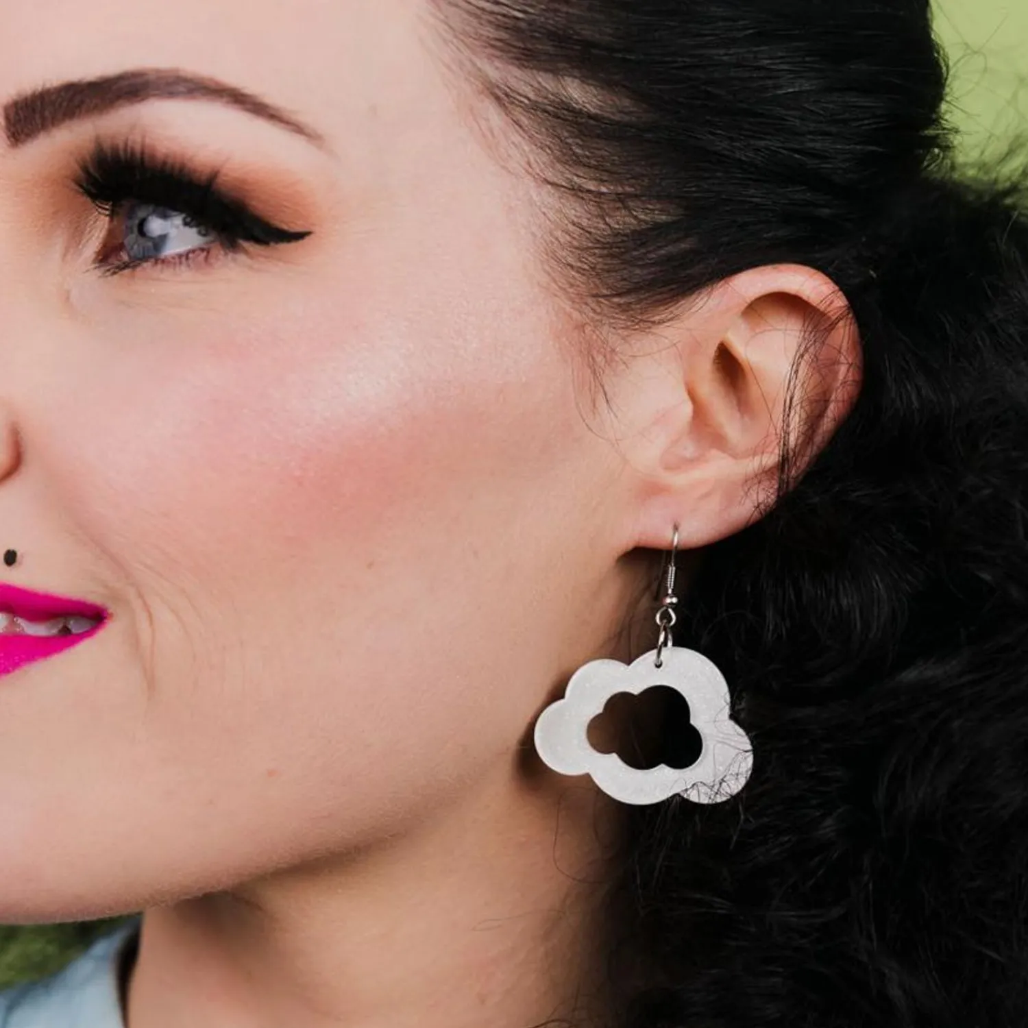 Cloud Glitter Resin Drop Earrings - White^Erstwilder Discount
