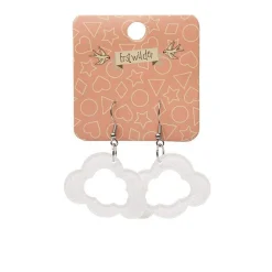 Cloud Glitter Resin Drop Earrings - White^Erstwilder Discount