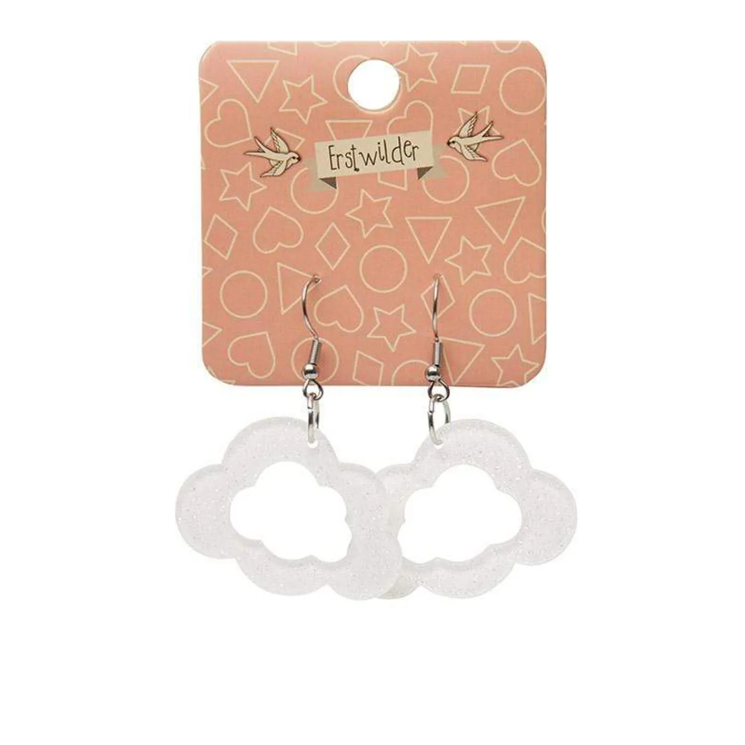 Cloud Glitter Resin Drop Earrings - White^Erstwilder Discount