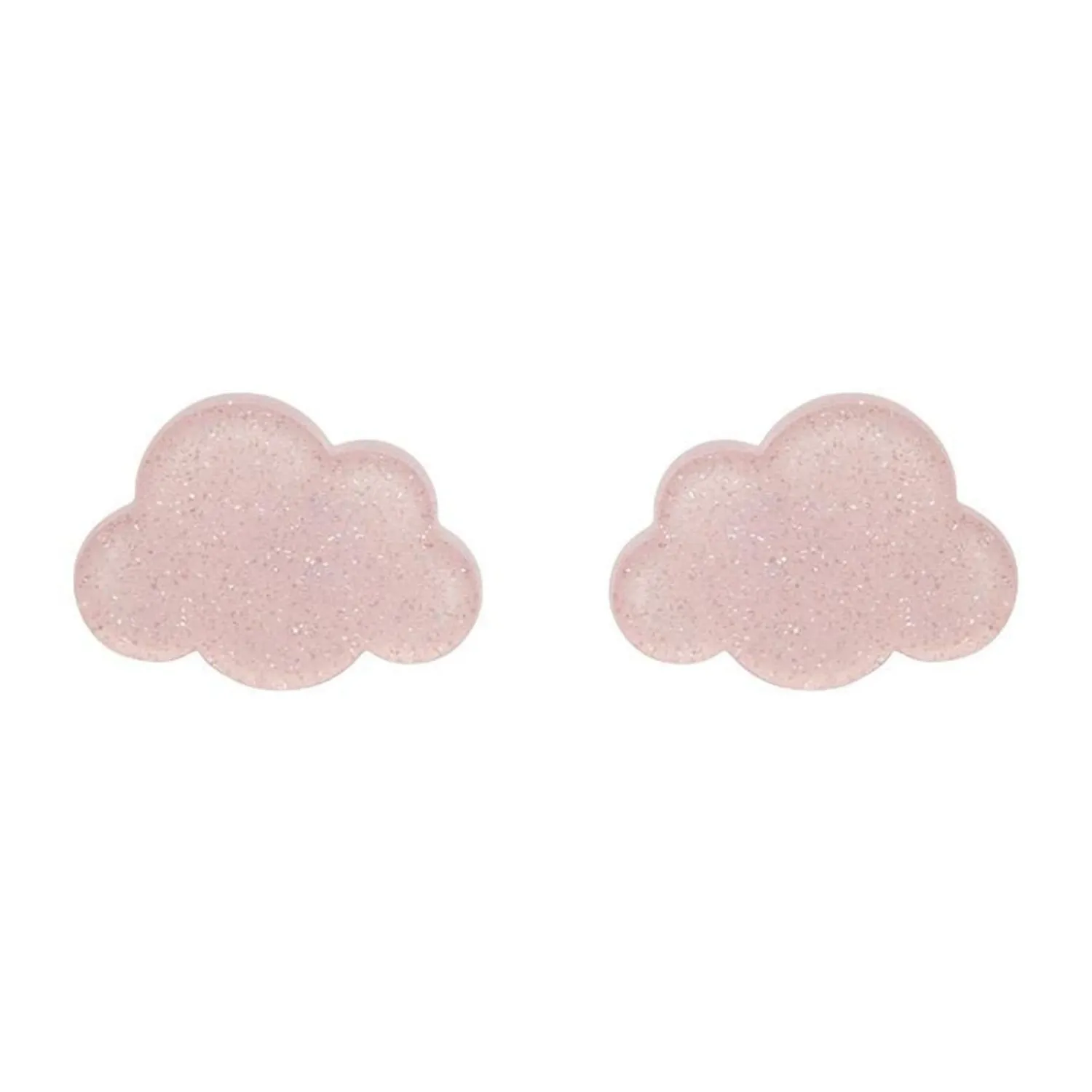 Cloud Glitter Resin Stud Earrings - Pink^Erstwilder Best