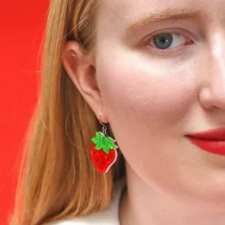 Darling Strawberry Drop Earrings^Erstwilder Outlet