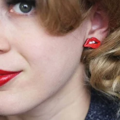 Double Feature Lips Stud Earrings^Erstwilder Clearance
