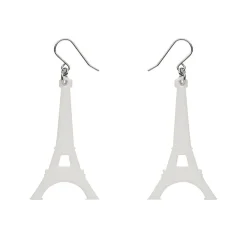Eiffel Tower Solid Resin Drop Earrings - White^Erstwilder Sale