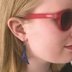 Eiffel Tower Solid Resin Drop Earrings - Blue^Erstwilder Outlet