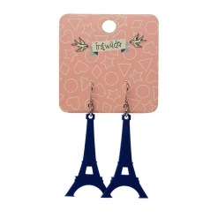 Eiffel Tower Solid Resin Drop Earrings - Blue^Erstwilder Outlet