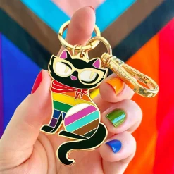 Elissa The Rainbow Cat Enamel Key Ring^Erstwilder Discount
