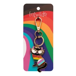 Elissa The Rainbow Cat Enamel Key Ring^Erstwilder Discount
