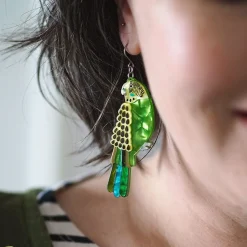 Flossie The Budgie Drop Earrings^Erstwilder Discount
