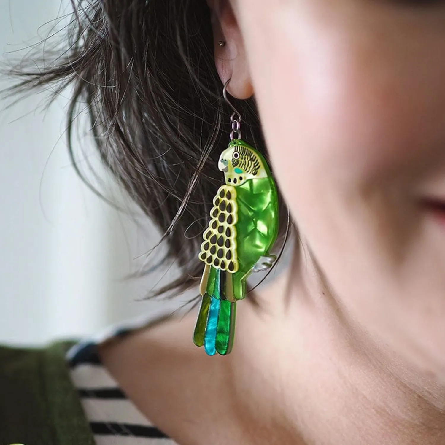 Flossie The Budgie Drop Earrings^Erstwilder Discount