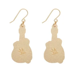 Guitar Blues Enamel Drop Earrings^Erstwilder Outlet