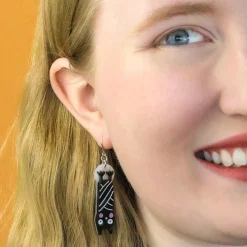 Halloween Hang-Up Bat Drop Earrings^Erstwilder Online