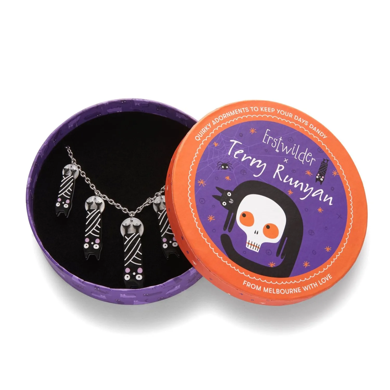 Halloween Hang-Up Bat Necklace^Erstwilder New