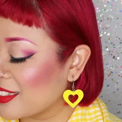 Heart Bubble Resin Drop Earrings - Yellow^Erstwilder Best