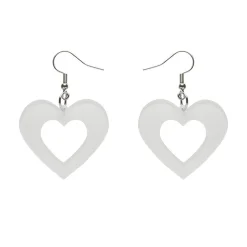 Heart Bubble Resin Drop Earrings - White^Erstwilder Online
