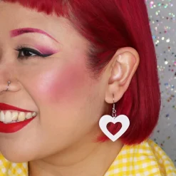 Heart Bubble Resin Drop Earrings - White^Erstwilder Online