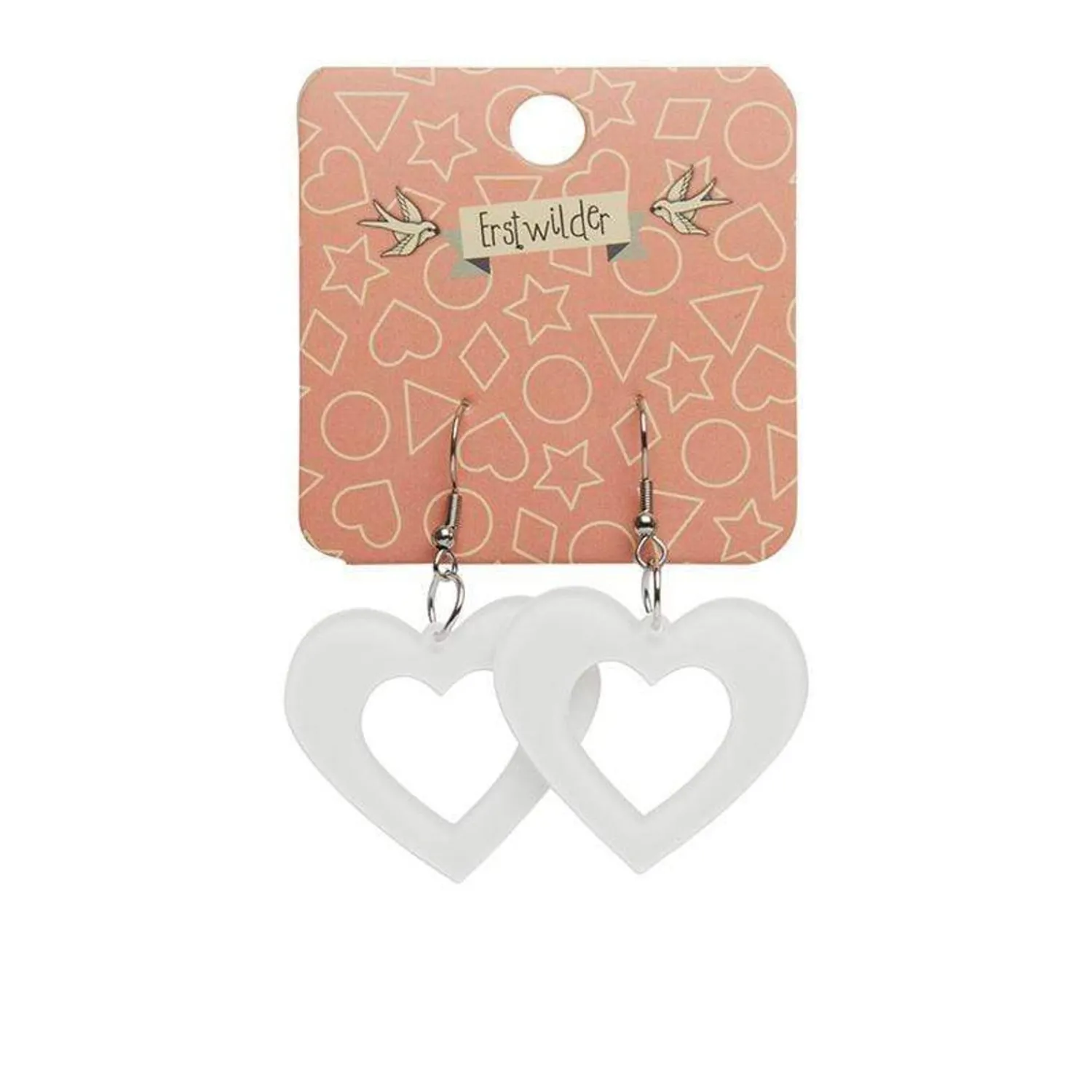 Heart Bubble Resin Drop Earrings - White^Erstwilder Online