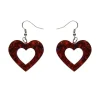 Heart Lava Resin Drop Earrings - Red^Erstwilder