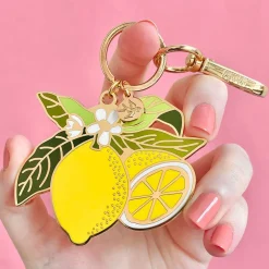 Lemon Drop Enamel Key Ring^Erstwilder New