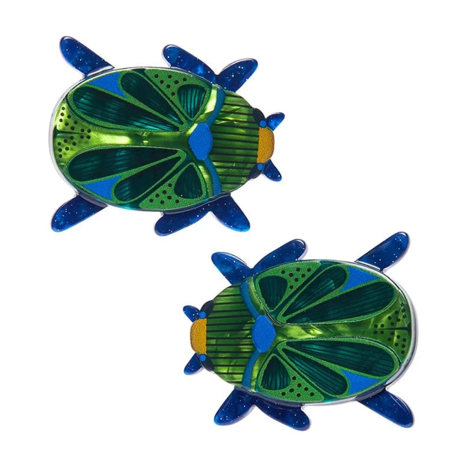 Luck Of The Beetle Hair Clips Set - 2 Piece^Erstwilder Clearance