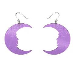 Moon Mirror Drop Earrings - Purple^Erstwilder Sale