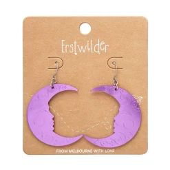 Moon Mirror Drop Earrings - Purple^Erstwilder Sale