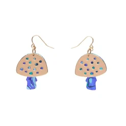 Mushroom Textured Resin Drop Earrings - Blue^Erstwilder Outlet