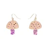 Mushroom Textured Resin Drop Earrings - Pink^Erstwilder
