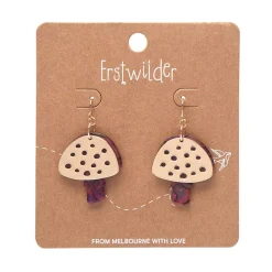 Mushroom Textured Resin Drop Earrings - Pink^Erstwilder
